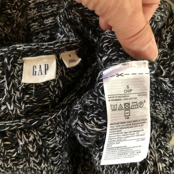 Gap 100% Cotton Black and White Striped Knit Sweater – Women’s Size S - Picture 9 of 9